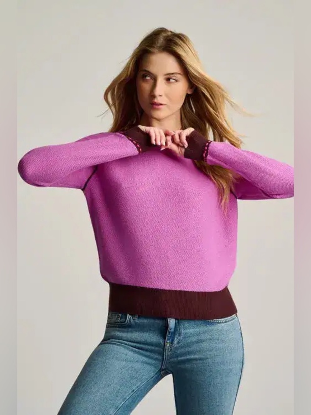 B.YU Hot Pink Cashmere Blend Sweater XS NWT